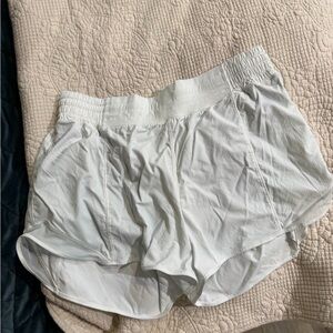 Lululemon Athletica White and Tan Shorts